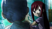 Erza being comforted by Hilda