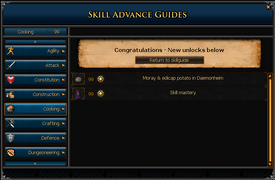 Cooking milestone