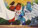 Goz and Mez talk to Goku