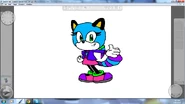 Crystal the Raccoon Redsign By Metal