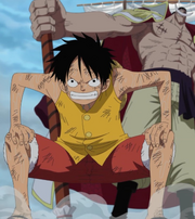 Luffy y Newgate