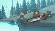 S1e2 beaver with chainsaw
