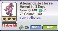 Alexandrite Horse Market Info (June 2012)