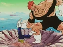 Vegeta in the ground with Recoome