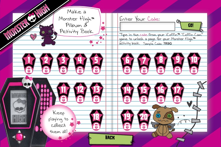 monster high codes