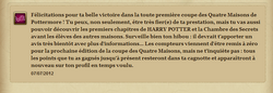 Message victoire Serpentard