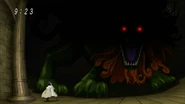 Salamander Sphinx in shadows