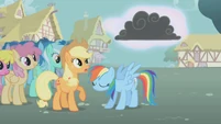 Thundercloud forms above Rainbow Dash S1E06