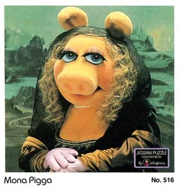 Colorforms 1985 mona pigga puzzle