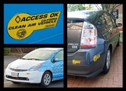 California sticker for HOV access front and back location
