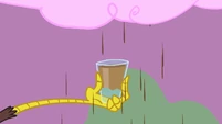 Glass being filled with chocolate milk S2E02