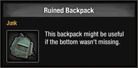 Ruined Backpack