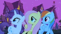 The ponies look back at Pinkie Pie S1E25