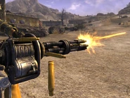 Minigun firing