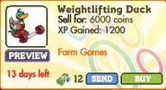 Weightlifting Duck Market Info (July 2012)