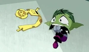 Beast Boy with Robin's Utility Belt