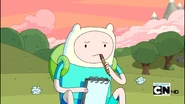 S4e16 Finn writing his poem