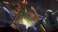 Zeydra defeats Gundam AGE-2