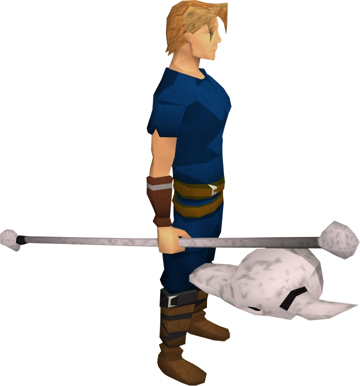 Skull sceptre equipped