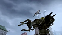 Korra luchando contra un tanque