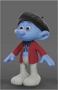 painter smurf figurine