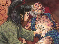 Chieko treating plague
