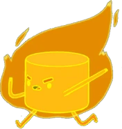 Marshmallow Kid1 on fire