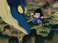 Goku attacks pterodactyl