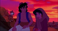 Aladdin,Abu, and Jasmine