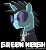 Green Neigh shirt design by PluckyNinja