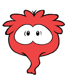 Red Puffle eating gum (Wikia)