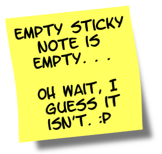 Sticky note - empty