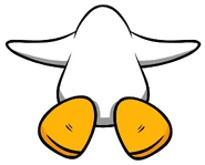 White Penguin flying