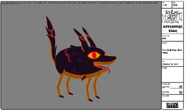 Modelsheet Fire Wolf Pup with Rims