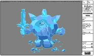 Modelsheet Ice King in Ice Armor - Special Pose with Ice Debris
