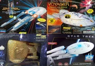 Playmates USS Excelsior Voyager Gold Enterprise-D Enterprise 2009