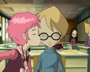 Aelita kissing Jeremie