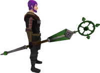 Ancient staff (green) equipped