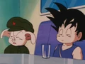 Goku falling asleep