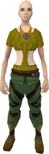 Brass necklace equipped