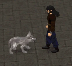 Placing dragon head on wolf