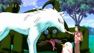 Komatsu greeting Terry and Ob
