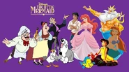 The cast of the little mermaid