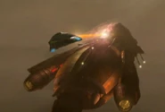 Hirogen holoship attacked by delta flyer
