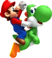Mario Yoshi NSMBW