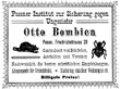 Otto Bombien anons 1913