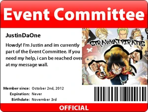 Event Committee Badge - Justin