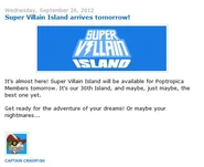 Super Villain Island arrives tomorrow!