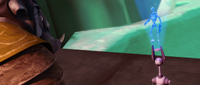 Bunnydroid holds holo
