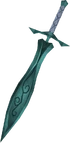 Leaf-bladed sword detail